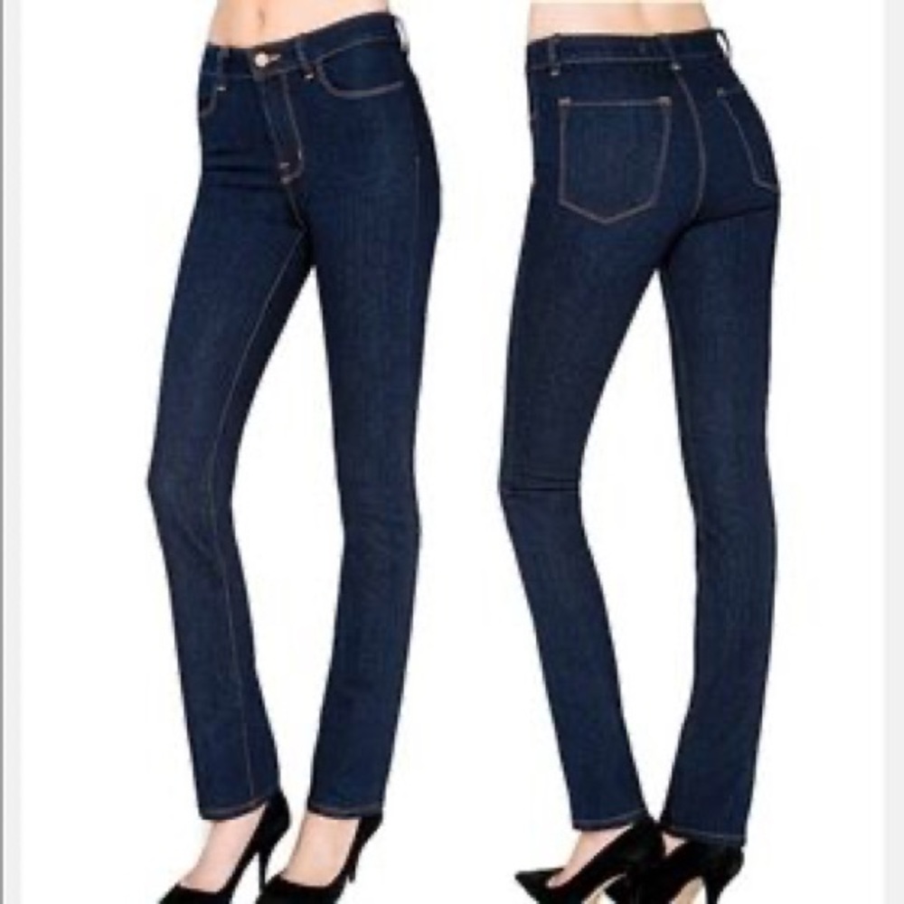 J Brand Bardot High Rise Dark Wash Skinny Jeans